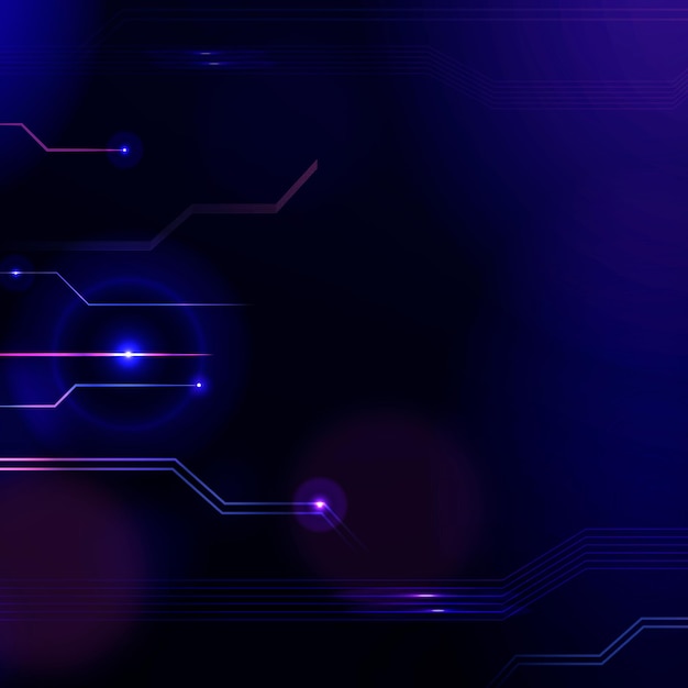 Futuristic networking technology background vector in purple tone