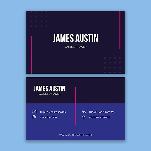 Futuristic purple fitness business card