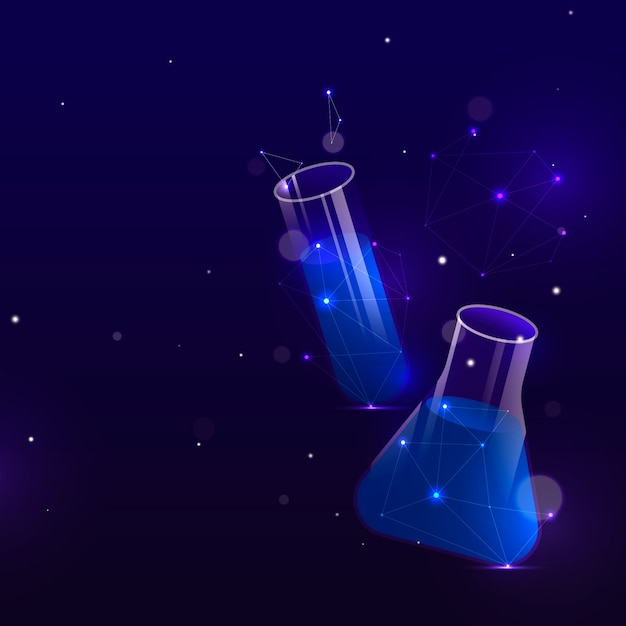 Free Vector futuristic science lab background in space