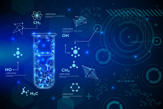 Free Vector futuristic science lab backround concept