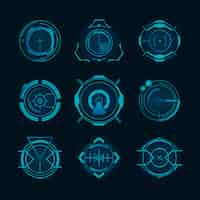 Free vector futuristic target set