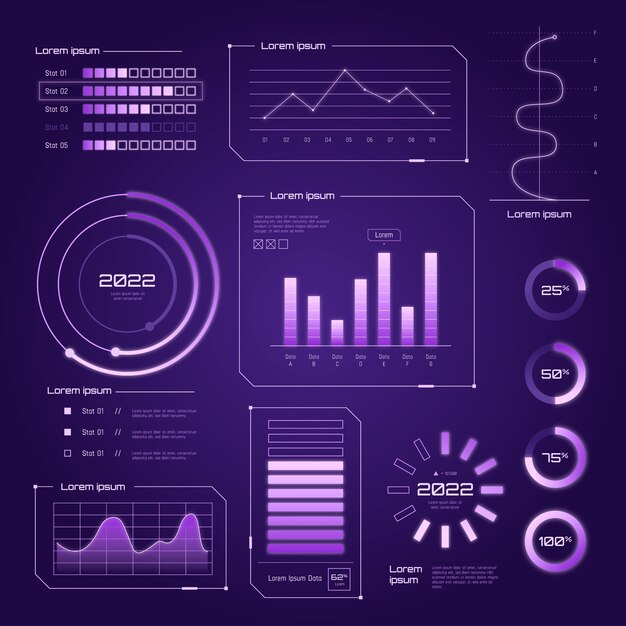 Futuristic technology infographic