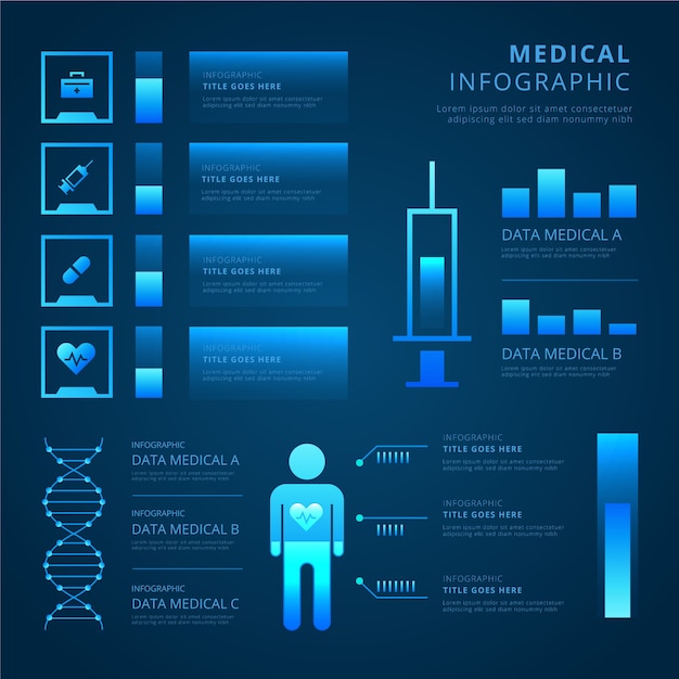 Free vector futuristic technology medical infographic