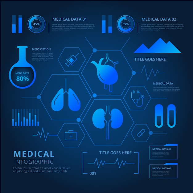 Free vector futuristic technology medical infographic