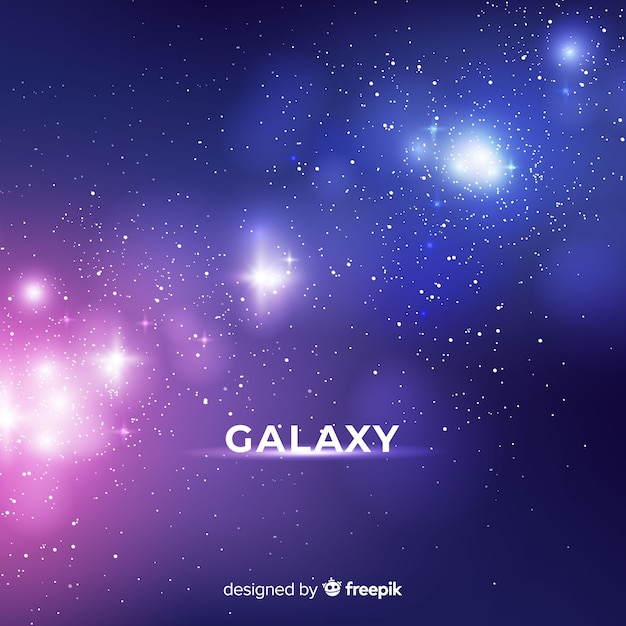 Galaxy background with realistic design