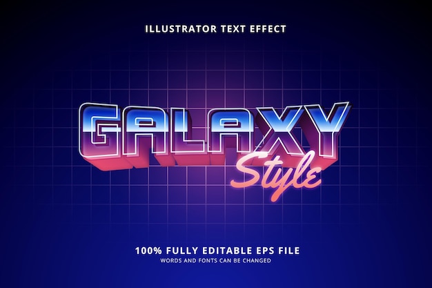 Galaxy style text effect