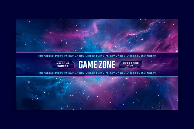 Galaxy youtube banner design