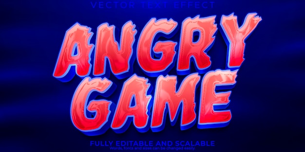 Game cartoon text effect editable comic and funny text style