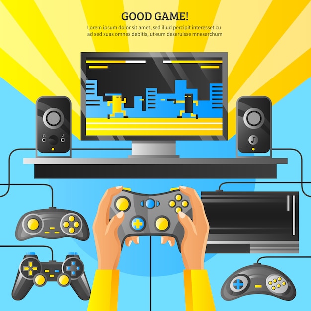 Free vector game gadget illustration