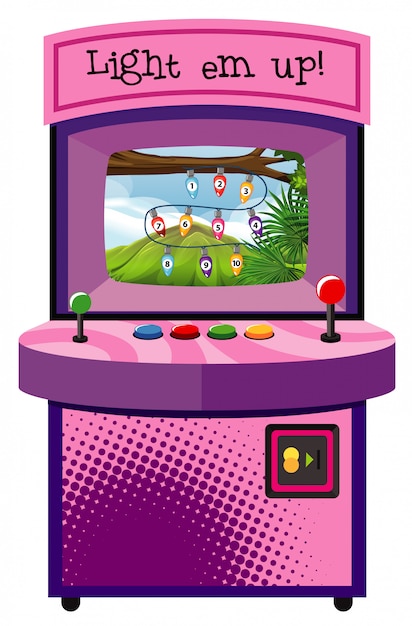 Game machine for counting numbers on isolated background