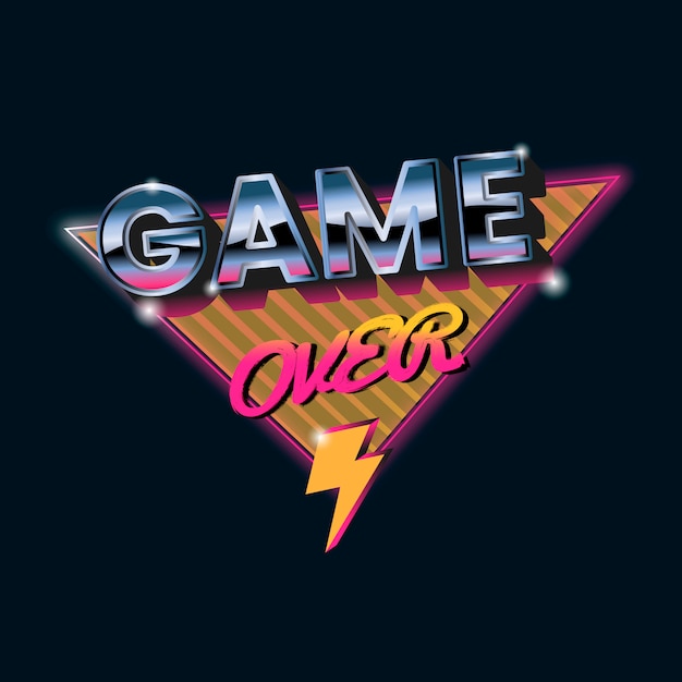 Free Vector game over sign