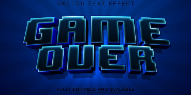 Free Vector game text effect editable esport and banner text style