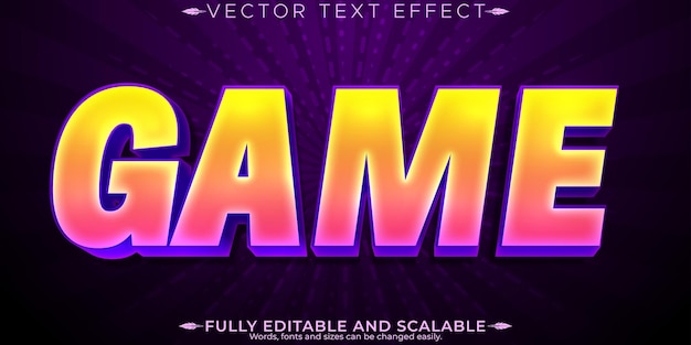 Game text effect editable play and gaming customizable font style