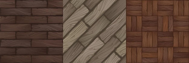 Free Vector game textures of wooden panels seamless pattern