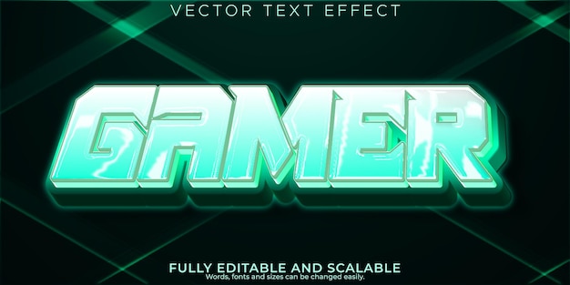 Gamer esport text effect editable stream and neon font style