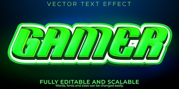 Gamer text effect editable esport and modern text style