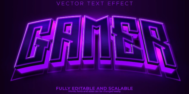 Gamer text effect editable esport and neon text style