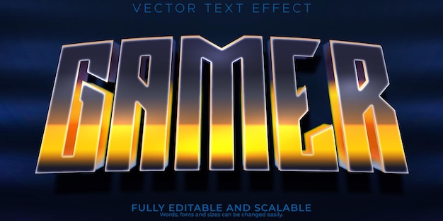 Free Vector gamer text effect editable esport and neon text style