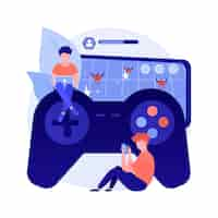 Free vector gaming disorder abstract concept vector illustration. video game addict, decreased attention span, gaming addiction, behavioral disorder, mental health, medical condition abstract metaphor.