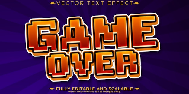 Free vector gaming text effect editable play and fun customizable font style