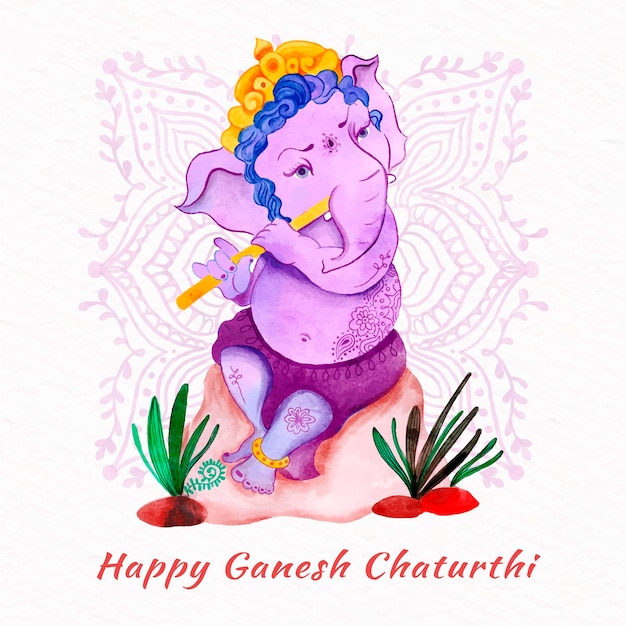 Free Vector ganesh chaturthi event design