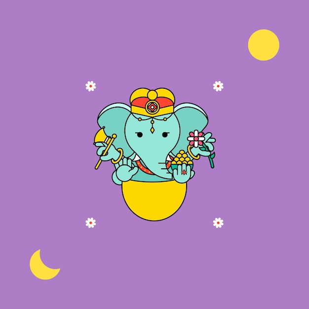 Ganesha Diwali festival background