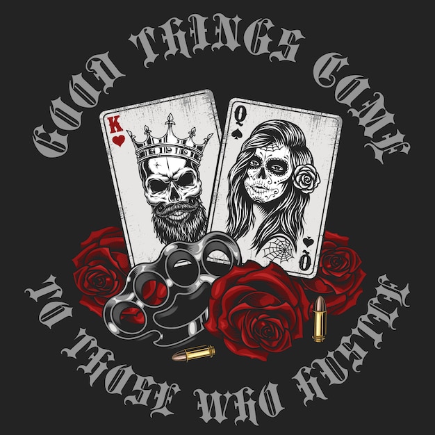 Gangsta concept with playing card