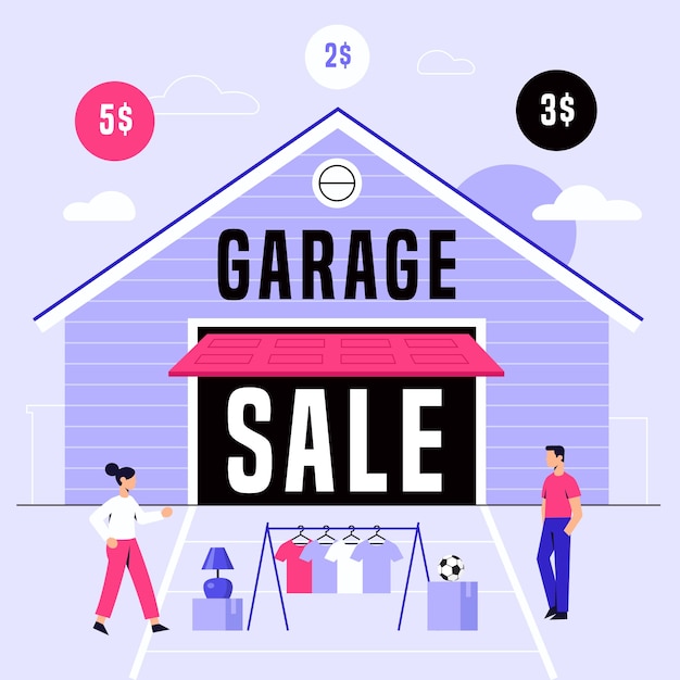 Free Vector garage sale concept