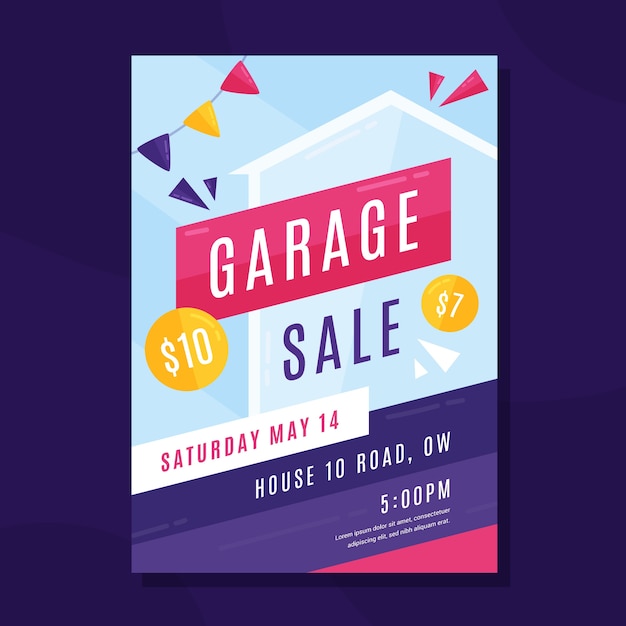 Garage sale poster template