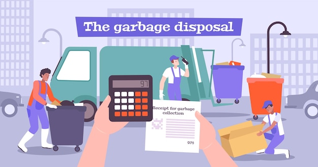 Garbage disposal illustration