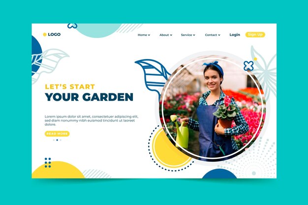 Garden landing page template