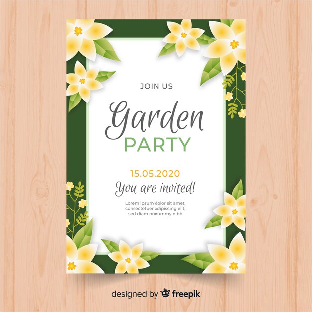 Garden party flyer