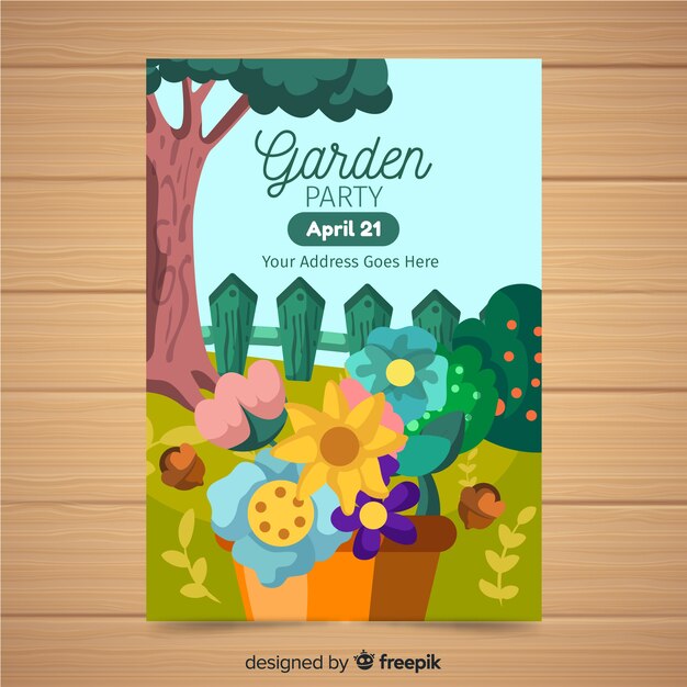 Garden party flyer