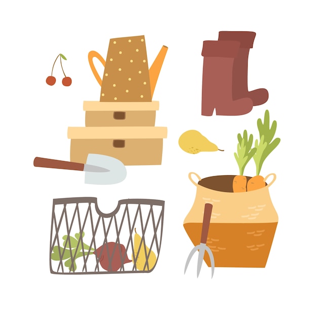 Free Vector garden stuff set