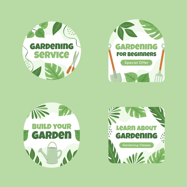 Gardening and cultivation labels collection