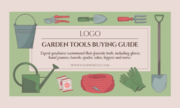 Gardening  facebook ad template design