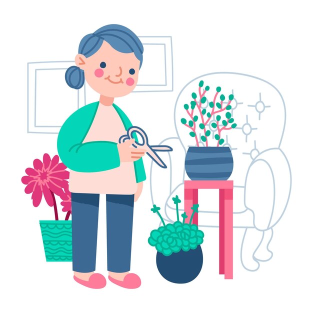 Gardening at home concept