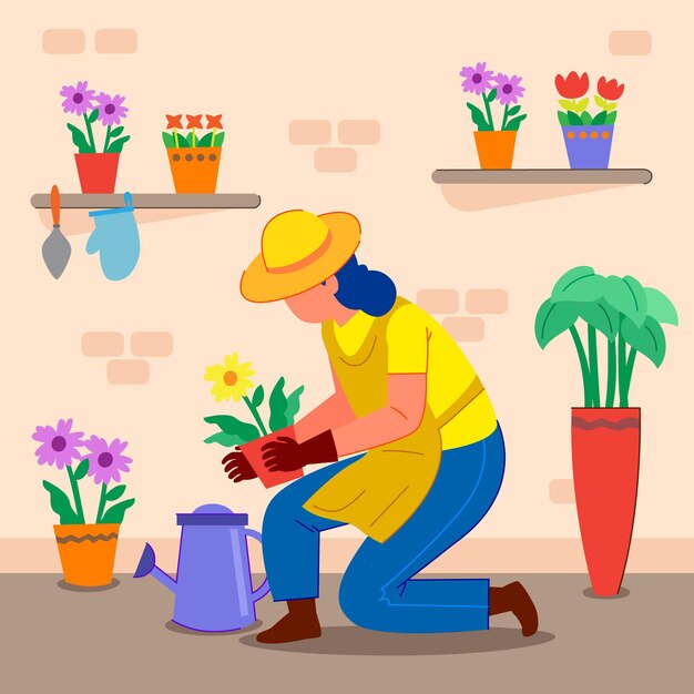 Gardening at home concept