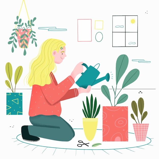 Gardening at home concept