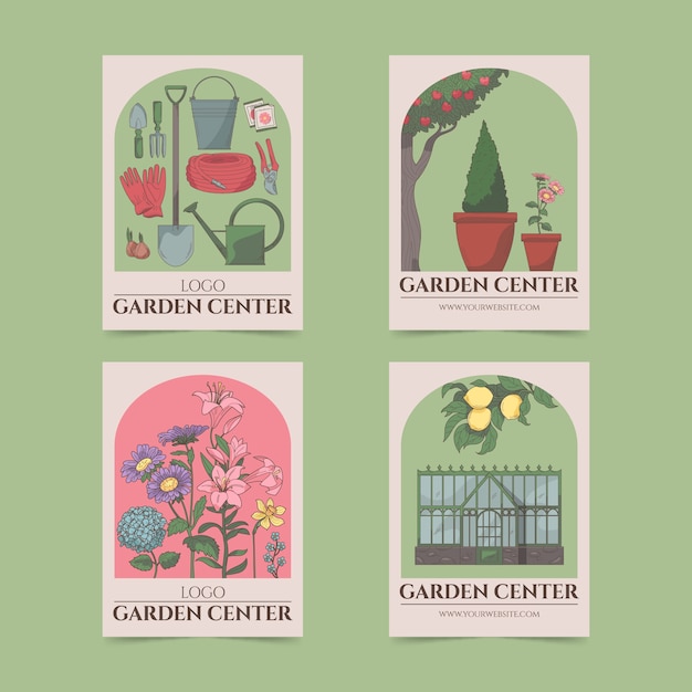 Gardening labels template design