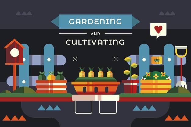 Gardening sale background template design