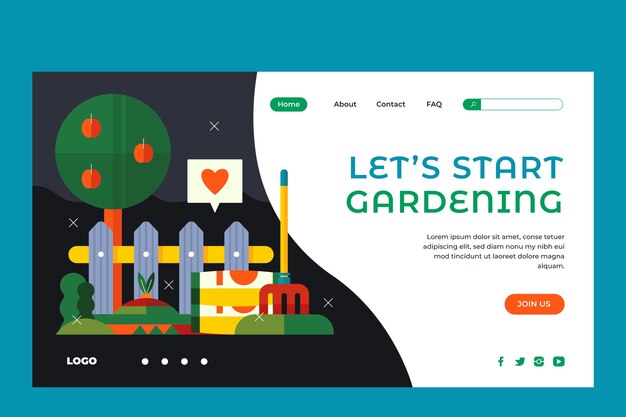 Gardening template design