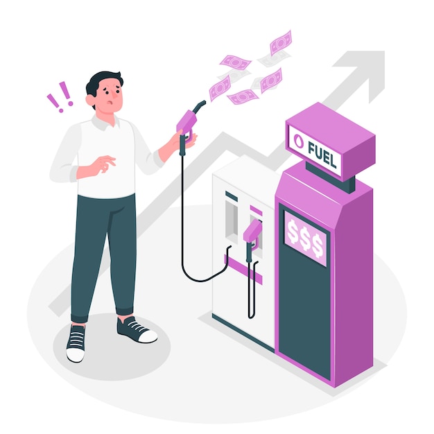 Free Vector gas inflation concept illustration