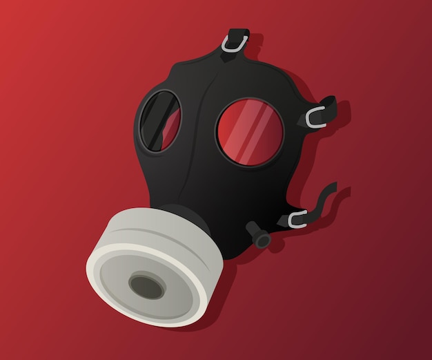 Free Vector gas mask respirator