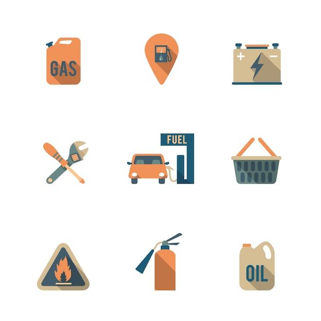 Gas station icons