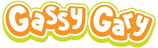 Free Vector gassy gary logo text design