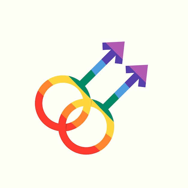 Gay symbol  icon sticker flat design