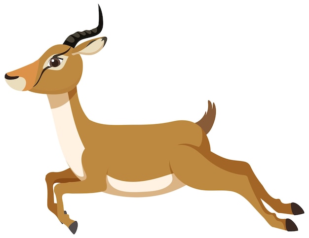 Gazelle cartoon character isolated