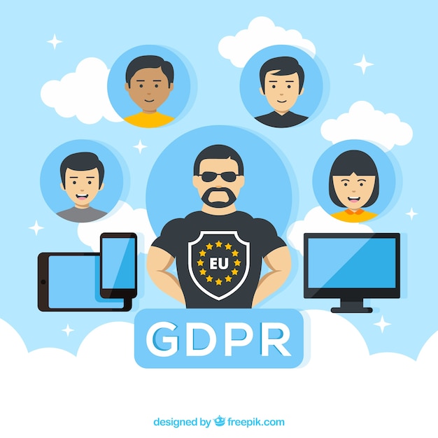 GDPR concept with flat design