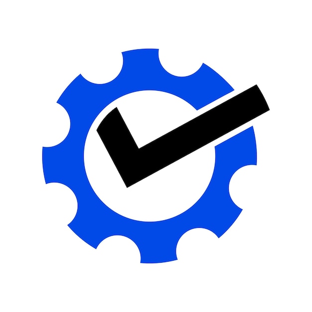 Free vector gear check icon logo design